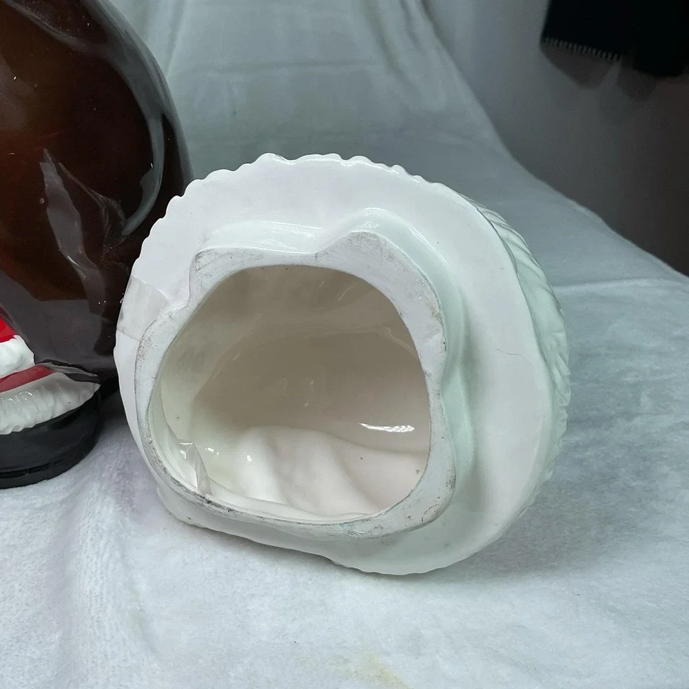 VTG Yin Tai Taiwan Santa Claus Cookie Jar Hand Painted Ceramic Christmas